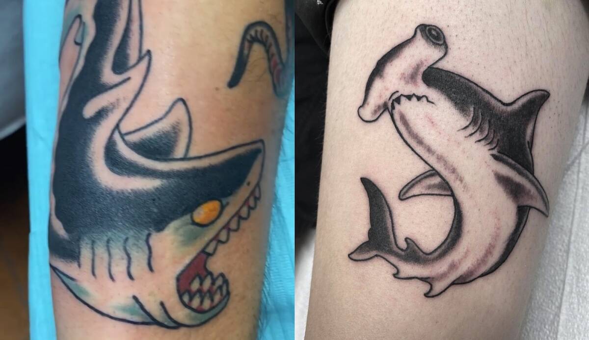 American Traditional Tattoo Vancouver BC - Shark