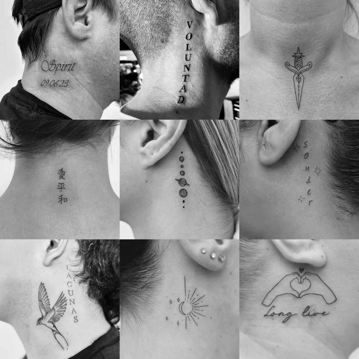 Fine Line Neck Tattoo Artist Vancouver BC