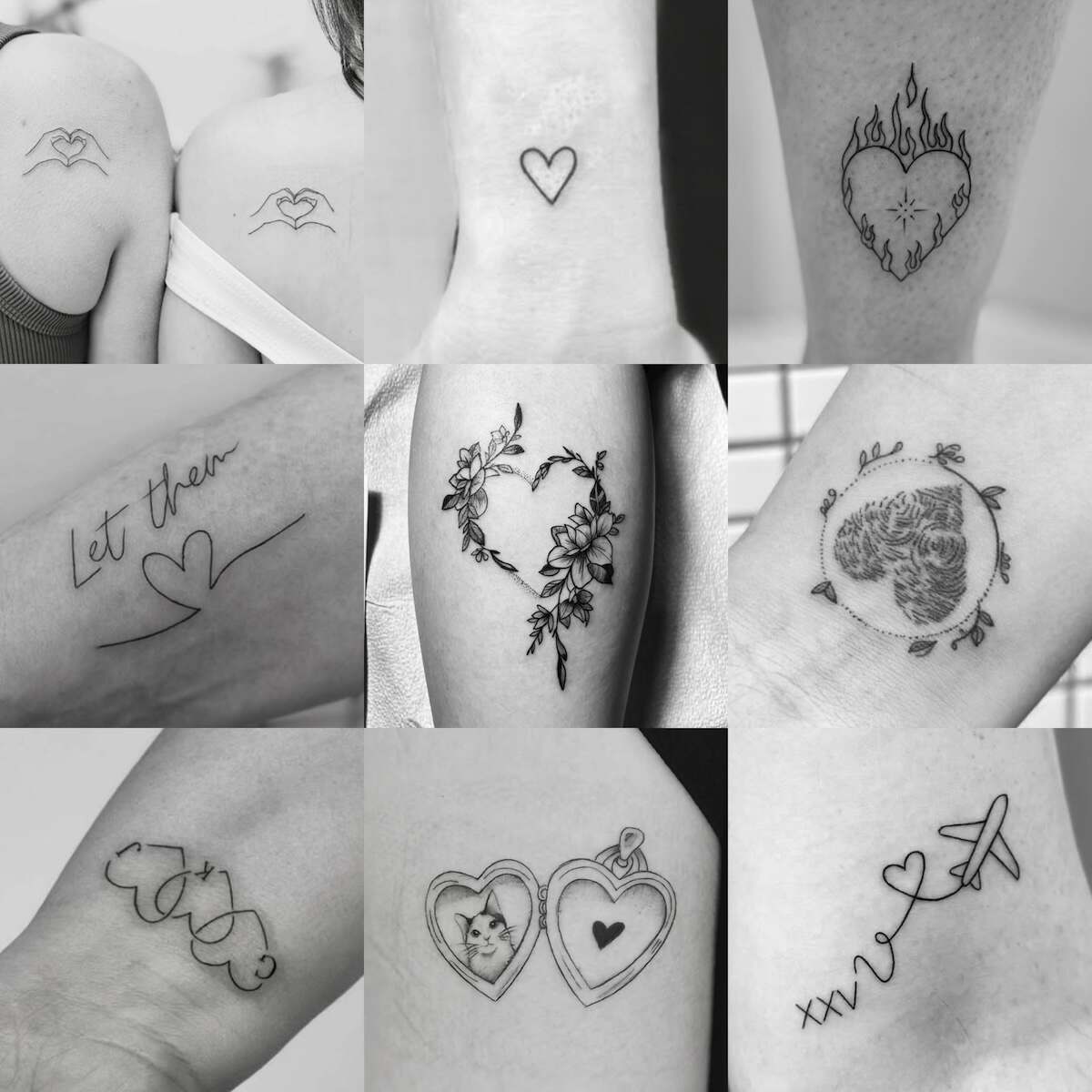Fine Line Heart Tattoo Artist Vancouver BC